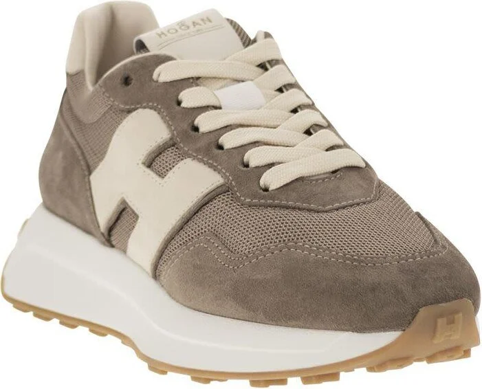 Hogan H641 - Leather And Canvas Trainers - Image 2
