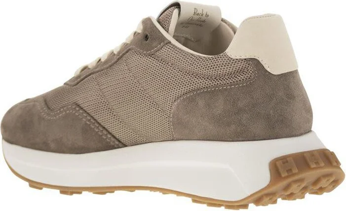 Hogan H641 - Leather And Canvas Trainers - Image 3