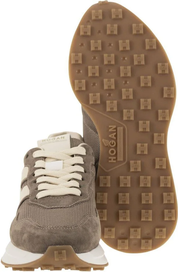 Hogan H641 - Leather And Canvas Trainers - Image 5