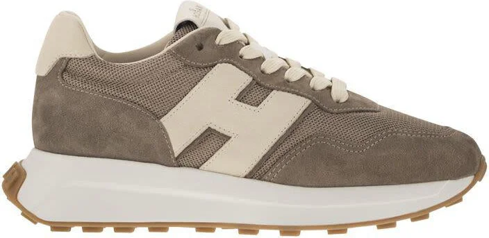 Hogan H641 - Leather And Canvas Trainers