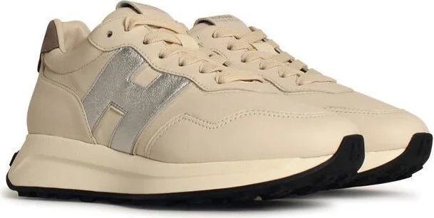Hogan 'H642' Ivory Leather Sneakers - Image 2