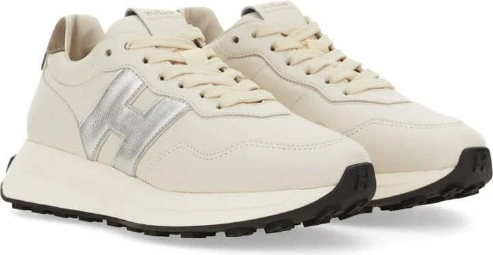 Hogan 'H642' Ivory Leather Sneakers - Image 3