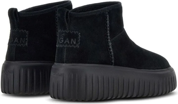 Hogan 'H645' Black Leather Ankle Boots - Image 2