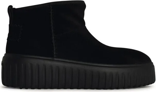 Hogan 'H645' Black Leather Ankle Boots