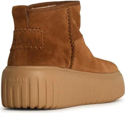 Hogan 'H645' Brown Leather Ankle Boots - Image 3