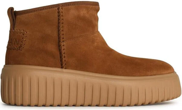 Hogan 'H645' Brown Leather Ankle Boots