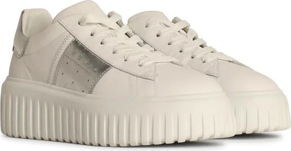 Hogan 'H645' White Leather Sneakers - Image 2
