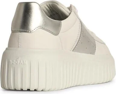 Hogan 'H645' White Leather Sneakers - Image 3