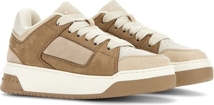 Hogan 'H667' Beige Leather Sneakers - Image 2