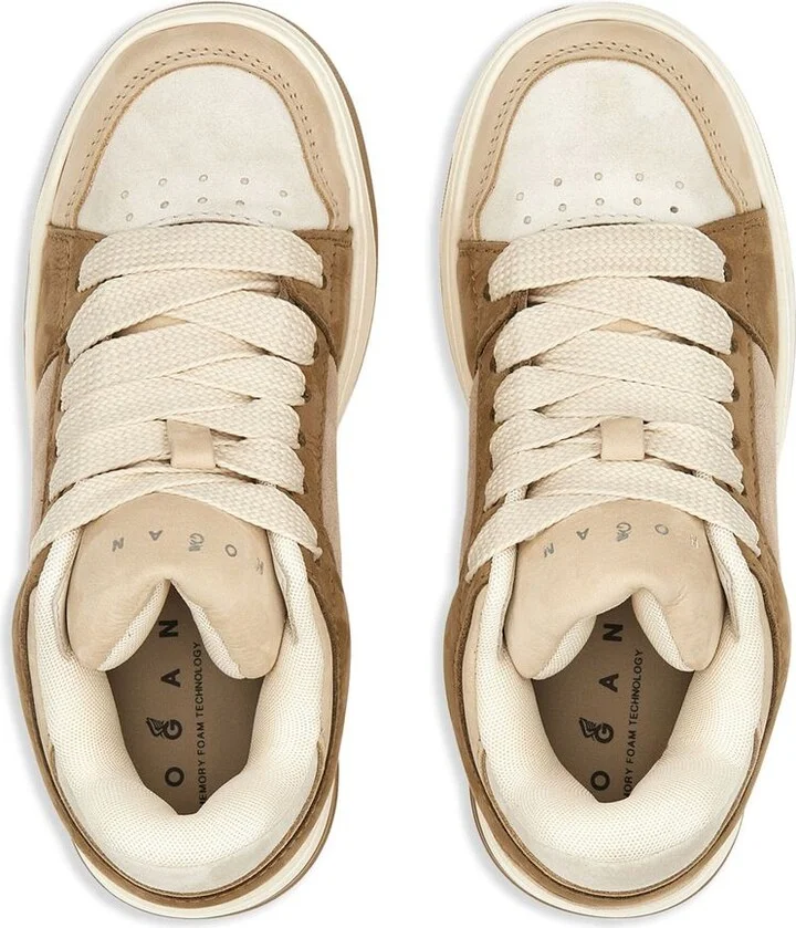 Hogan 'H667' Beige Leather Sneakers - Image 4
