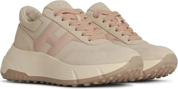 Hogan 'H669' Beige Leather Sneakers - Image 2