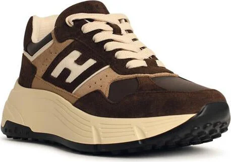 Hogan 'H669' Brown Leather Sneakers - Image 2