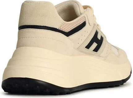 Hogan 'H669' Cream Leather Blend Sneakers - Image 3