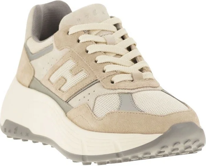 Hogan H669 - Hi-Fi Fabric And Suede Trainers - Image 2