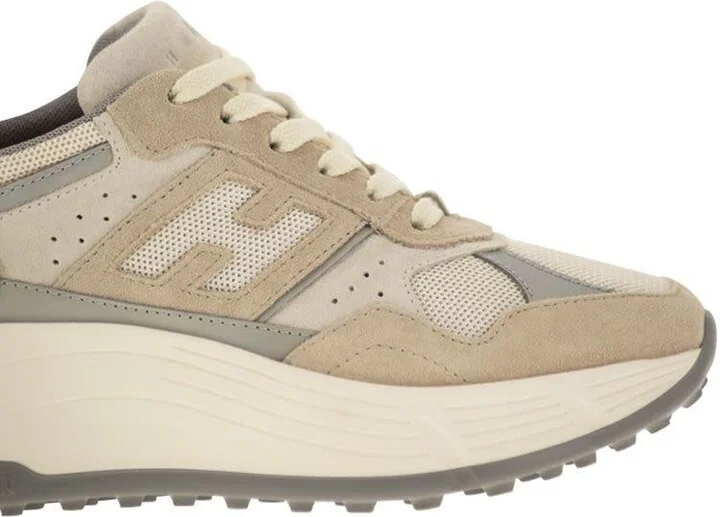 Hogan H669 - Hi-Fi Fabric And Suede Trainers - Image 6
