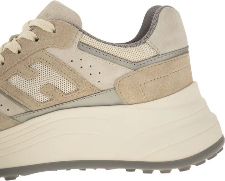 Hogan H669 - Hi-Fi Fabric And Suede Trainers - Image 7