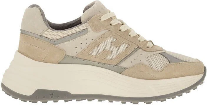 Hogan H669 - Hi-Fi Fabric And Suede Trainers