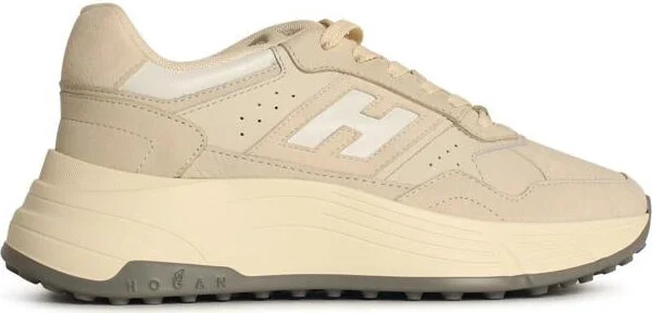 Hogan 'H669' Ivory Leather Sneakers