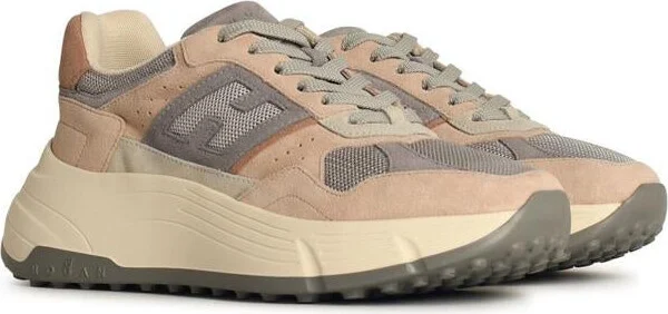 Hogan 'H669' Pink Leather Blend Sneakers - Image 2