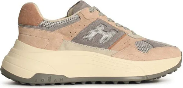 Hogan 'H669' Pink Leather Blend Sneakers