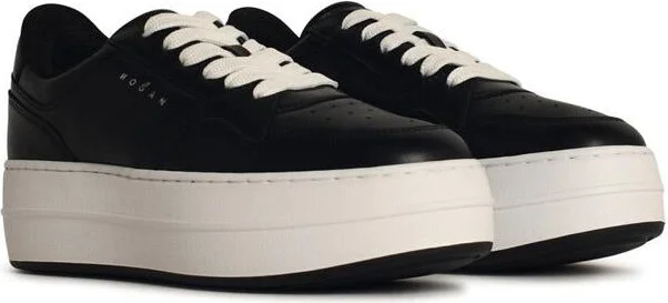 Hogan 'H670' Black Leather Sneakers - Image 2