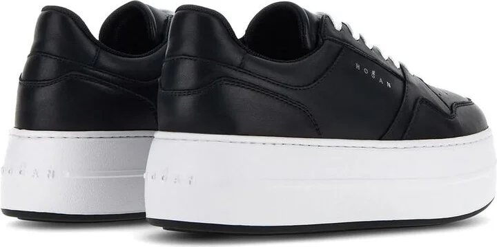 Hogan 'H670' Black Leather Sneakers - Image 2