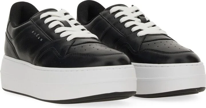 Hogan 'H670' Black Leather Sneakers - Image 3