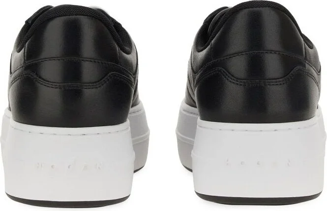 Hogan 'H670' Black Leather Sneakers - Image 4