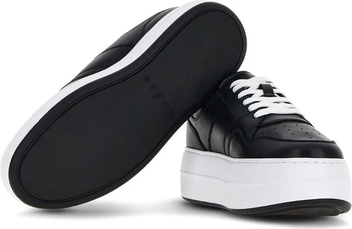 Hogan 'H670' Black Leather Sneakers - Image 5