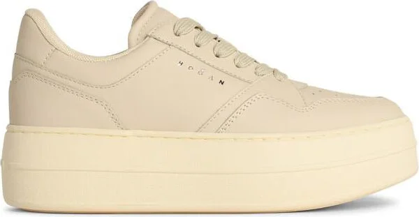 Hogan 'H670' Ivory Leather Sneakers