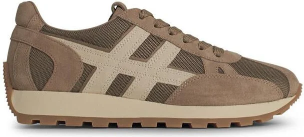 Hogan 'H671' Beige Fabric Sneakers