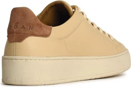 Hogan 'H672' Beige Leather Sneakers - Image 3