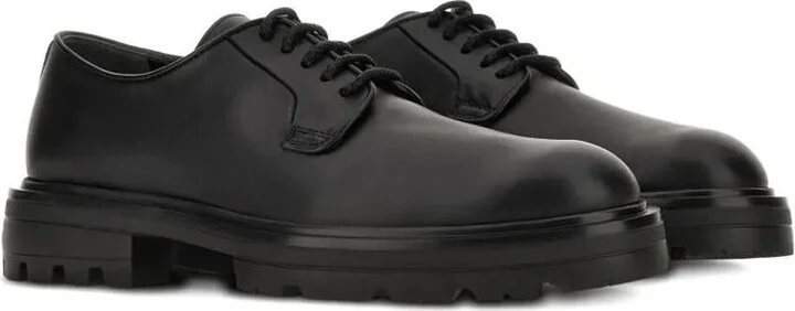 Hogan H673 Smooth Leather Derby Shoes - Image 2