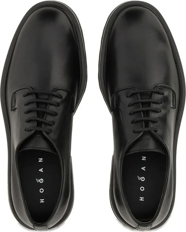 Hogan H673 Smooth Leather Derby Shoes - Image 3