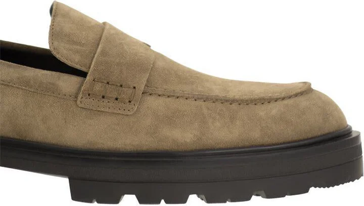 Hogan H673 Suede Moccasin With Carrarmato Bottom - Image 6