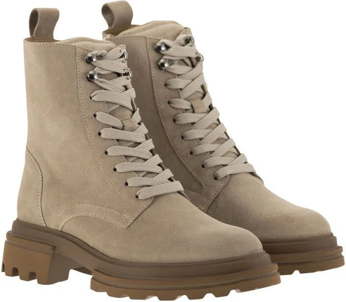 Hogan H674 - Suede Lace-Up Boot - Image 4