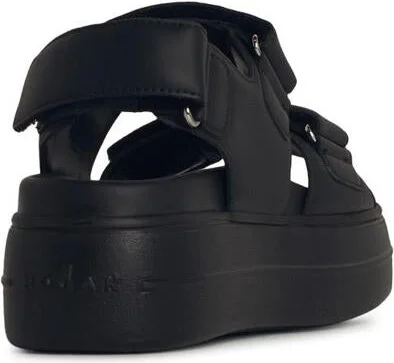 Hogan 'H680' Black Leather Sandals - Image 3