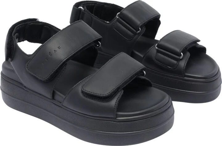 Hogan 'H680' Black Leather Sandals - Image 2
