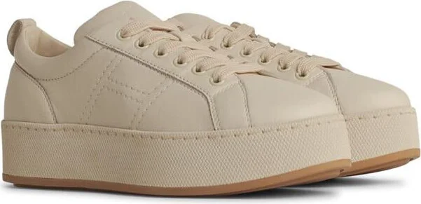Hogan 'H681' Beige Leather Sneakers - Image 2