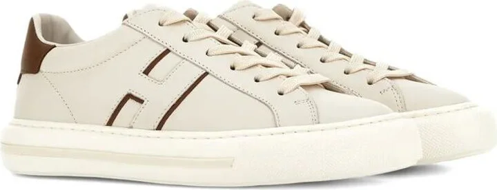 Hogan H691 Smooth Leather Sneakers Shoes - Image 2