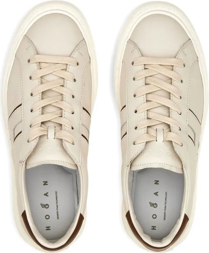 Hogan H691 Smooth Leather Sneakers Shoes - Image 4
