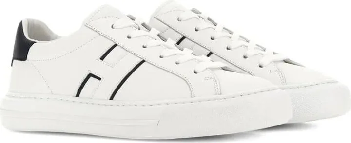 Hogan H691 Smooth Leather Sneakers Shoes - Image 2
