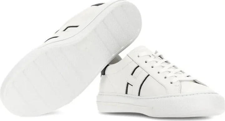 Hogan H691 Smooth Leather Sneakers Shoes - Image 4
