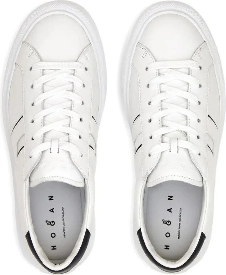 Hogan H691 Smooth Leather Sneakers Shoes - Image 5