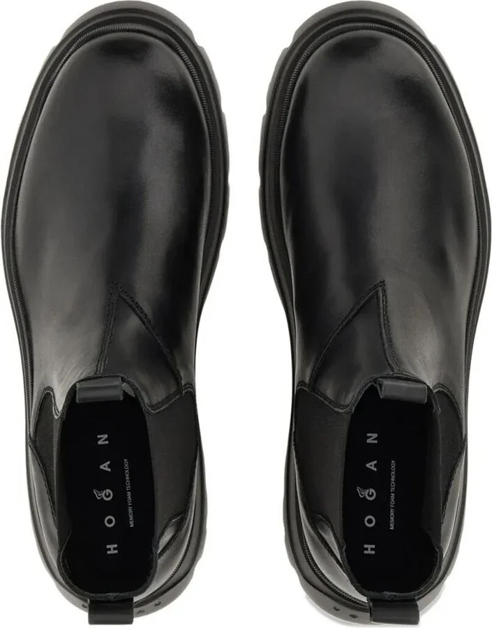 Hogan H692 Leather Chelsea Boots Shoes - Image 4