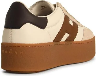 Hogan 'H698' White Leather Sneakers - Image 3