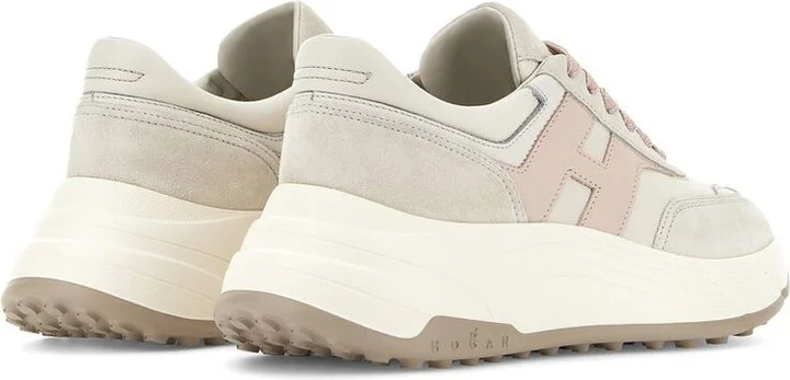 Hogan Hi-Fi Ivory And Pink Sneakers - Image 2