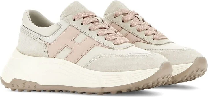 Hogan Hi-Fi Ivory And Pink Sneakers - Image 3
