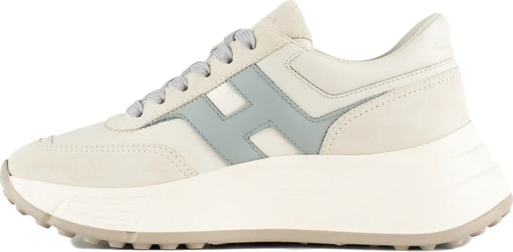 Hogan Hi-Fi Sneakers Ivory And Light Blue - Image 2