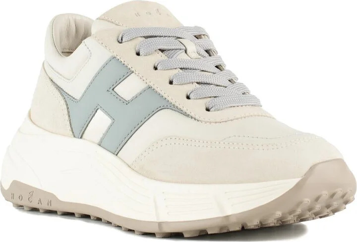 Hogan Hi-Fi Sneakers Ivory And Light Blue - Image 3